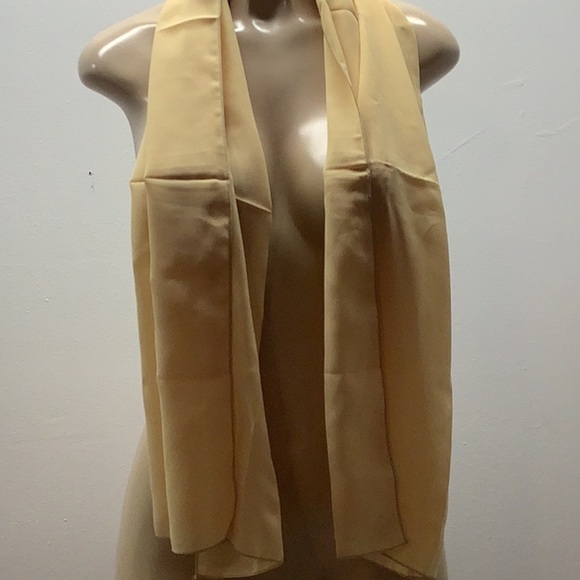 Zuliana Mustard 100% Polyester Scarf. Made in USA. - Picture 1 of 3